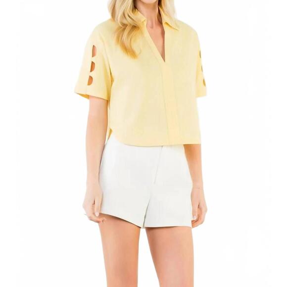 THML Tops - NEW THML talia v neck blouse in yelllow
